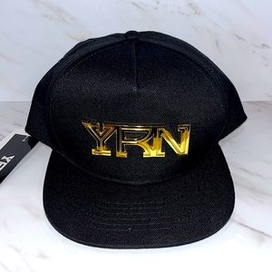 NWT YRN migos black gold letter SnapBack hat